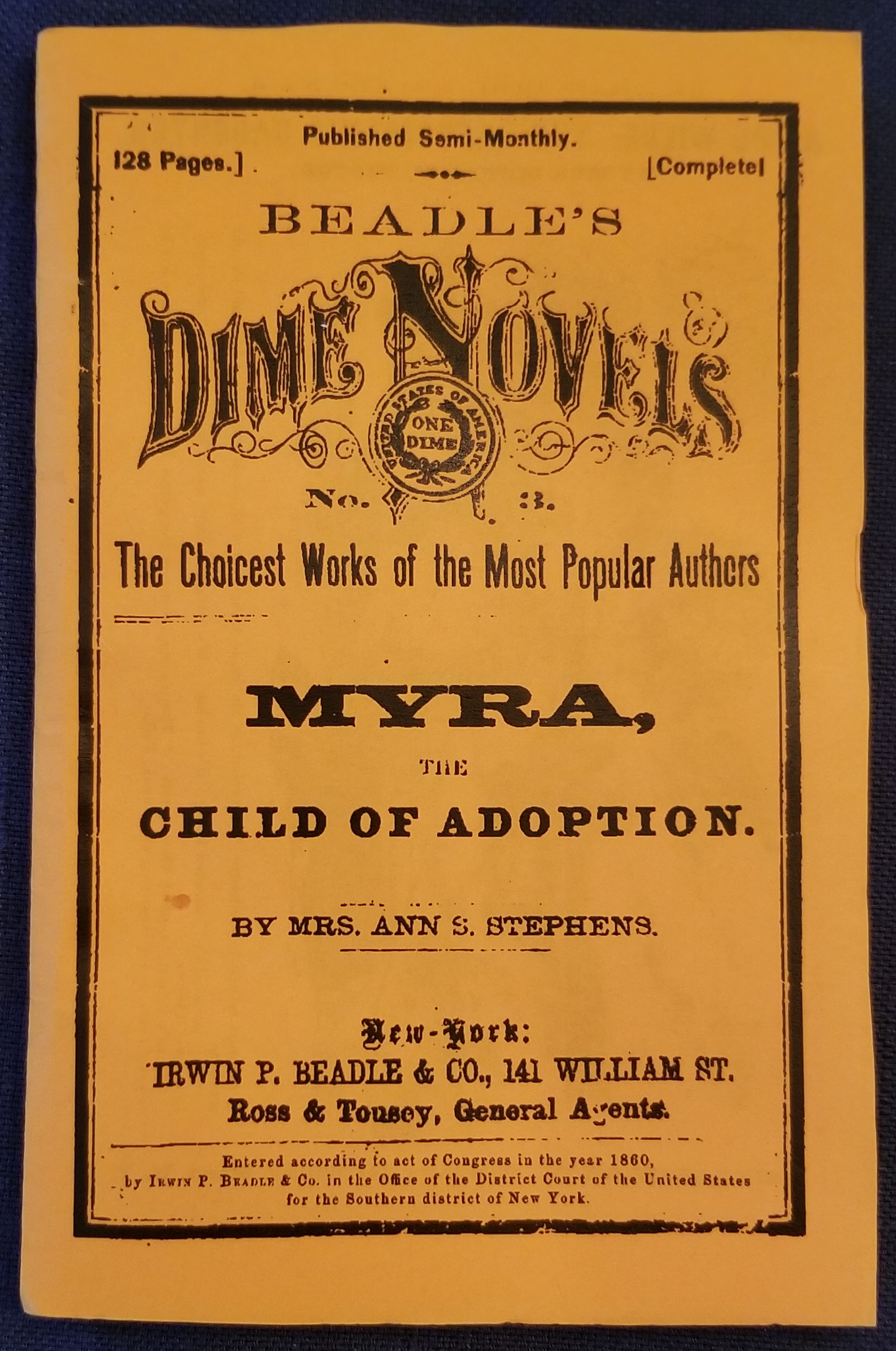Dime Novel - Myra, Child of Adoption